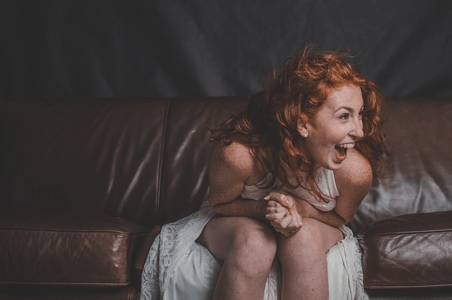 woman, happy, laughing